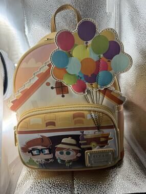NWT Pixar Up Carl and Ellie Balloon Cart Loungefly backpack